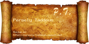 Persely Taddeus névjegykártya